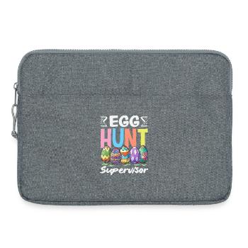 Joyeuse Pâques, douce chasse aux œufs du lapin, œufs de Pâques - Sacoche pour ordinateur portable 15 pouces - gris chiné - Devant