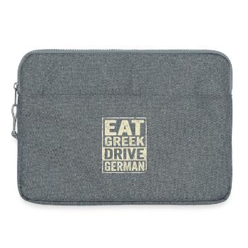 Eat Greek Drive German - Laptoptasche 15" - Grau meliert - Vorne