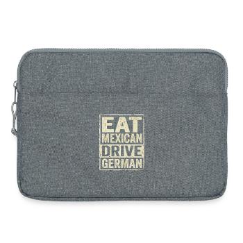 Eat Mexican Drive German - Laptoptasche 15" - Grau meliert - Vorne
