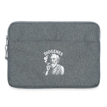 Diogène Ancien philosophe Portrait de la fumée - Sacoche pour ordinateur portable 15 pouces - gris chiné - Devant