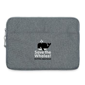 Save the Whales! Eat the Japanese - Sacoche pour ordinateur portable 15 pouces - gris chiné - Devant