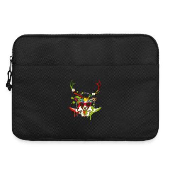 Une tête de cerf avec des lunettes de soleil rouge - Sacoche pour ordinateur portable 15 pouces - noir - Devant