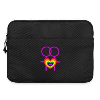 lesbienne femmes femmes symboles féminins CSD - Sacoche pour ordinateur portable 15 pouces - noir - Devant