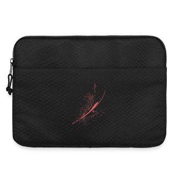Ressort abstrait / ligne / rose / motif / nature - Sacoche pour ordinateur portable 15 pouces - noir - Devant