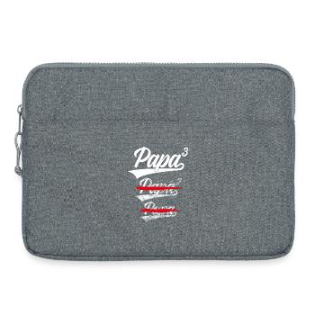 PAPA À LA PUISSANCE 3 ENFANTS FUTUR PAPA PAPA CHEMISE - Sacoche pour ordinateur portable 15 pouces - gris chiné - Devant