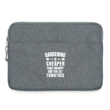 jardiner, jardinier, jardinage - Sacoche pour ordinateur portable 15 pouces - gris chiné - Devant
