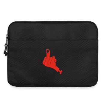 Severed hand and vulgarity (red) - Laptop bag 15" - black - Front