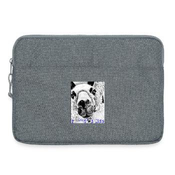 ALPACA, i packs ned, I don't pack that, puns - Laptop bag 15" - heather grey - Front