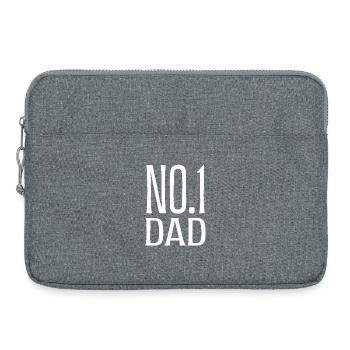 Nr. 1 Vater Vatertagsgeschenk - Laptoptasche 15" - Grau meliert - Vorne