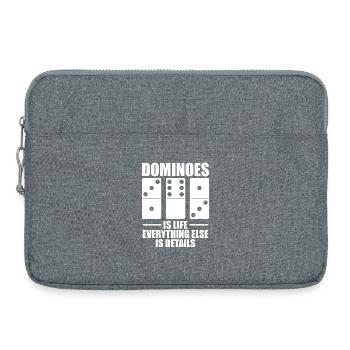 Domino Spiel Design - Laptoptasche 15" - Grau meliert - Vorne