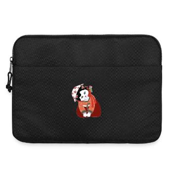 Cat wearing korean traditional costume, hanbok - Laptop bag 15" - black - Front