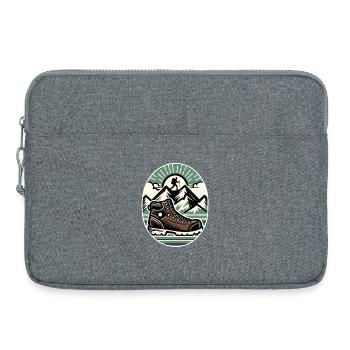 Drawing Hiker Bergwanderschuh - Laptoptasche 15" - Grau meliert - Vorne