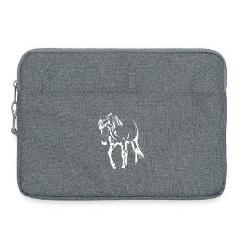 cheval blanc cheval blanc t-shirt cadeau cavalier - Sacoche pour ordinateur portable 15 pouces - gris chiné - Devant