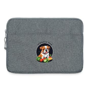 Organic Dog - Laptop bag 15" - heather grey - Front
