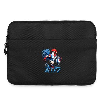 RUGBY FRANCE, sport aux couleurs bleu blanc rouge - Sacoche pour ordinateur portable 15 pouces - noir - Devant