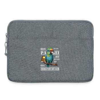 Mein Papagei ist Klüger... - Laptoptasche 15" - Grau meliert - Vorne
