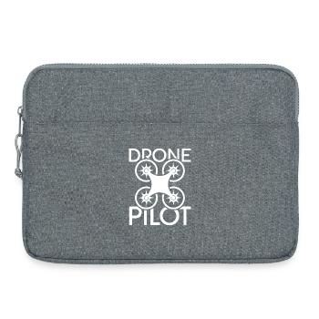 drone pilot drone team airplane cool sayings - Laptop bag 15" - heather grey - Front