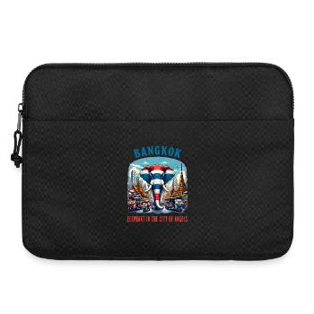 Bangkok Thailand elephant flag city - Laptop bag 15" - black - Front