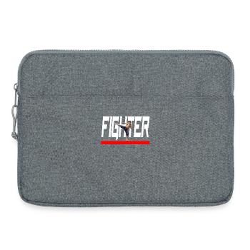 Cooles Fighter Design - Schönes MMA Fighter Design - Laptoptasche 15" - Grau meliert - Vorne