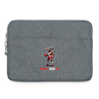 Canada elk box design - Laptop bag 15" - heather grey - Front