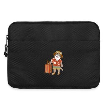 Humeur de voyage de chat - Sacoche pour ordinateur portable 15 pouces - noir - Devant