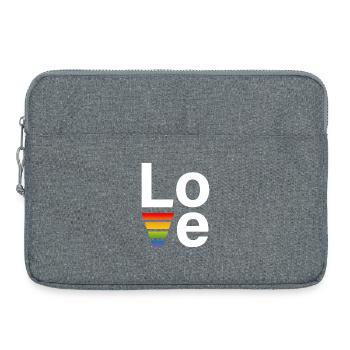 LGBT Regenbogen love Shirt white - Laptop bag 15" - heather grey - Front
