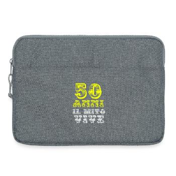 50 Jahre - Laptoptasche 15" - Grau meliert - Vorne