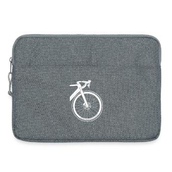 Rennrad Detail Fahrrad Gravel Symbol Logo icon - Laptoptasche 15" - Grau meliert - Vorne