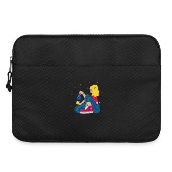 Fille de Noël avec des étoiles rouge-bleu-vert - Sacoche pour ordinateur portable 15 pouces - noir - Devant