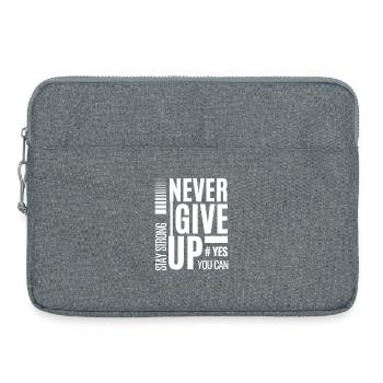 Ne jamais abandonner la typographie audacieuse - Sacoche pour ordinateur portable 15 pouces - gris chiné - Devant