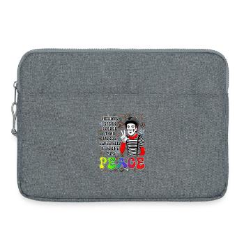 La paix est la chose la plus importante - Sacoche pour ordinateur portable 15 pouces - gris chiné - Devant