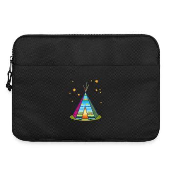Tente tipi colorée – motif imaginatif - Sacoche pour ordinateur portable 15 pouces - noir - Devant