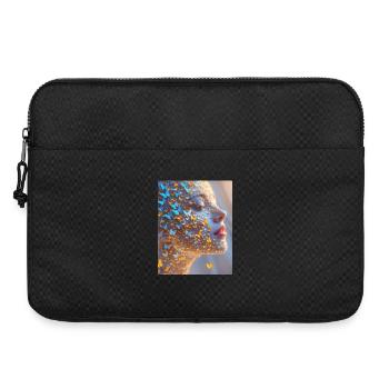 Art du visage de papillon - Sacoche pour ordinateur portable 15 pouces - noir - Devant