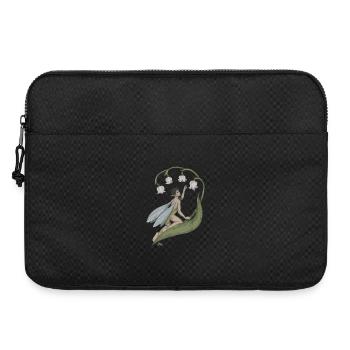 Pixie with lily of the valley - Laptop bag 15" - black - Front