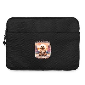 Capybara State of Mind – Chill & Calm Design - Laptop bag 15" - black - Front
