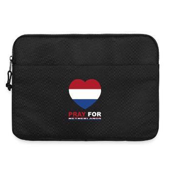 Herz mit niederländischer Flagge und Gebetstext - Laptoptasche 15" - Schwarz - Vorne