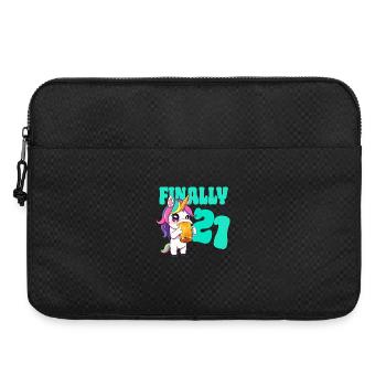 Unicorn Finally 21 - Beer Birthday Unicorn - Laptop bag 15" - black - Front