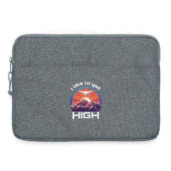 I like to get high drone pilot - Laptop bag 15" - heather grey - Front