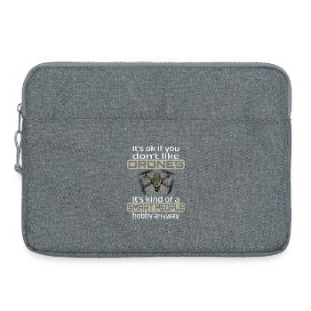 It's ok if you don't like drones - Laptop bag 15" - heather grey - Front