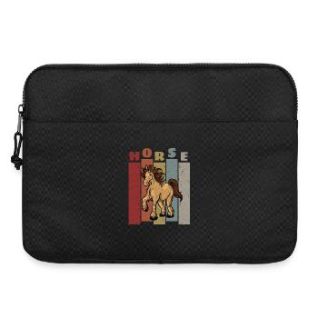 Pferd Motiv Pferdemotiv Retro Vintage Look Horse - Laptoptasche 15" - Schwarz - Vorne