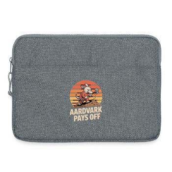 Aardvark Pays Off Anteater Motivation Retro - Laptop bag 15" - heather grey - Front