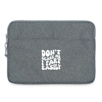 Ne me fais pas peur, je pète facilement. - Sacoche pour ordinateur portable 15 pouces - gris chiné - Devant