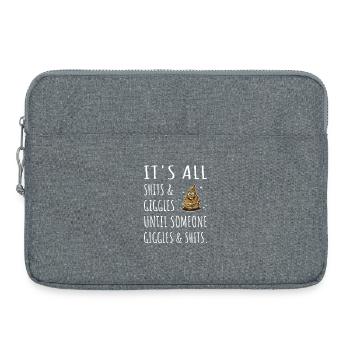It's all Shits and Giggles until... - Laptoptasche 15" - Grau meliert - Vorne