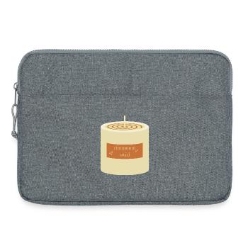 Zimt Swirl Kerze - Laptoptasche 15" - Grau meliert - Vorne