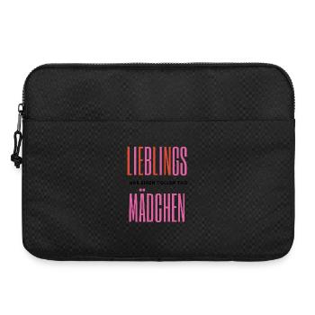 Lieblingsmädchen – Romantisches Typografie - Laptoptasche 15" - Schwarz - Vorne