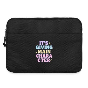 Main-Character-Vibes - Laptoptasche 15" - Schwarz - Vorne