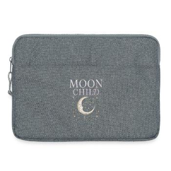 Moon Child – Mystic Spiritual Shirt with Mon - Laptop bag 15" - heather grey - Front