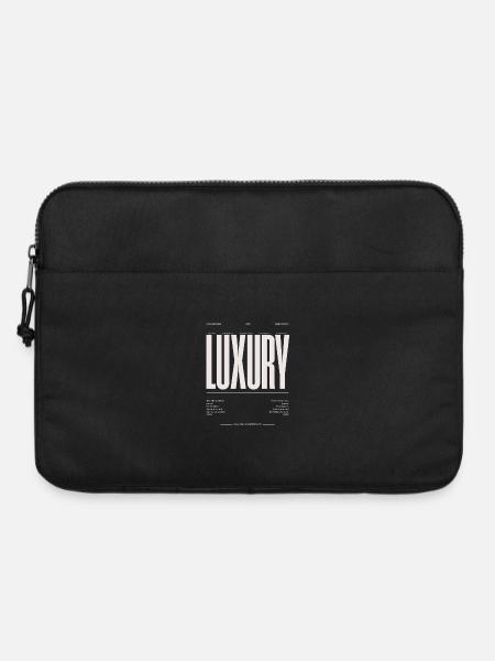 Luxus Großbuchstaben Typografie - Laptoptasche 15" - Schwarz