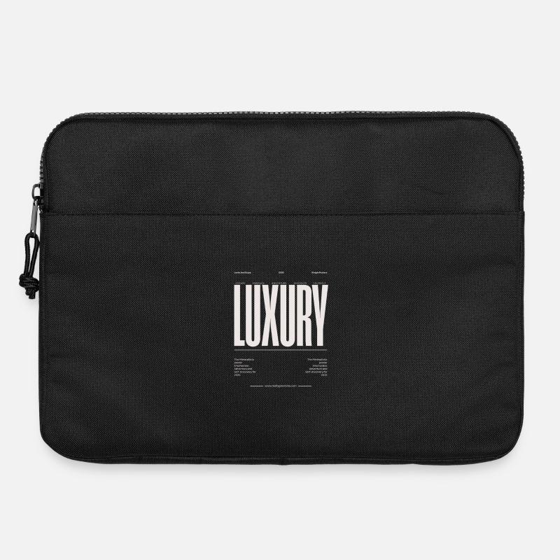 Luxus Großbuchstaben Typografie - Laptoptasche 15" - Schwarz