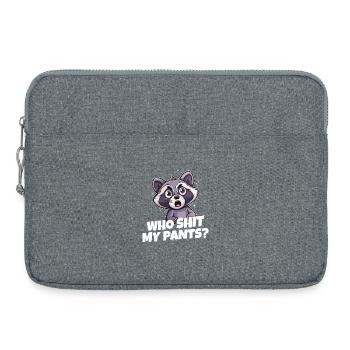 Waschbär Who Shit My Pants - Laptoptasche 15" - Grau meliert - Vorne